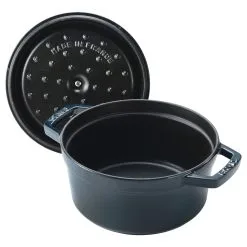 Staub Cocotte 20 Cm, Rund, La-Mer, Gusseisen -Messer Verkaufsgeschäft 40510 593 0 3