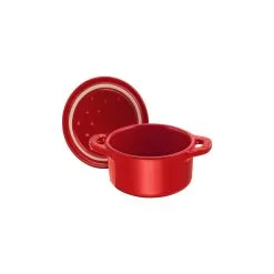Staub Mini Cocotte 10 Cm, Rund, Kirsch-Rot, Keramik -Messer Verkaufsgeschäft 40510 785 0 6