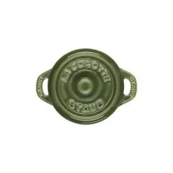Staub Mini Cocotte 10 Cm, Rund, Basilikum-Grün, Keramik -Messer Verkaufsgeschäft 40510 787 0 3