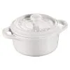 Staub Mini Cocotte 10 Cm, Rund, Reinweiß, Keramik
