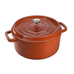 Staub Cocotte 24 Cm, Rund, Zimt, Gusseisen