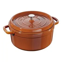 Staub Cocotte 26 Cm, Rund, Zimt, Gusseisen