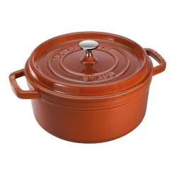 Staub Cocotte 28 Cm, Rund, Zimt, Gusseisen