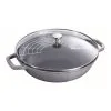 Staub Wok Mit Glasdeckel 30 Cm, Gusseisen