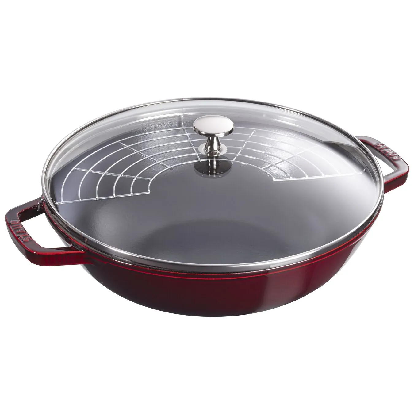 Staub Wok Mit Glasdeckel 30 Cm, Gusseisen 1 Staub Wok Mit Glasdeckel 30 Cm, Gusseisen