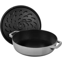 Staub Bräter Mit Chistera Drop-Structure 24 Cm, Gusseisen -Messer Verkaufsgeschäft 40511 471 0 3