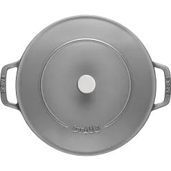 Staub Bräter Mit Chistera Drop-Structure 24 Cm, Gusseisen -Messer Verkaufsgeschäft 40511 471 0 6