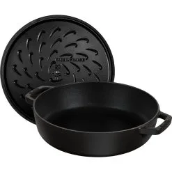 Staub Bräter Mit Chistera Drop-Structure 24 Cm, Gusseisen -Messer Verkaufsgeschäft 40511 473 0 2