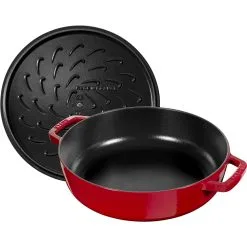 Staub Bräter Mit Chistera Drop-Structure 28 Cm, Gusseisen -Messer Verkaufsgeschäft 40511 474 0 2 1