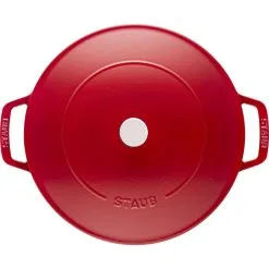 Staub Bräter Mit Chistera Drop-Structure 24 Cm, Gusseisen -Messer Verkaufsgeschäft 40511 474 0 5