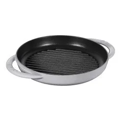 Staub Pure Grill 23 Cm, Rund, Graphit-Grau, Gusseisen