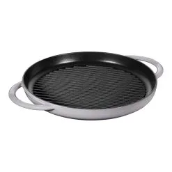 Staub Pure Grill 30 Cm, Rund, Graphit-Grau, Gusseisen