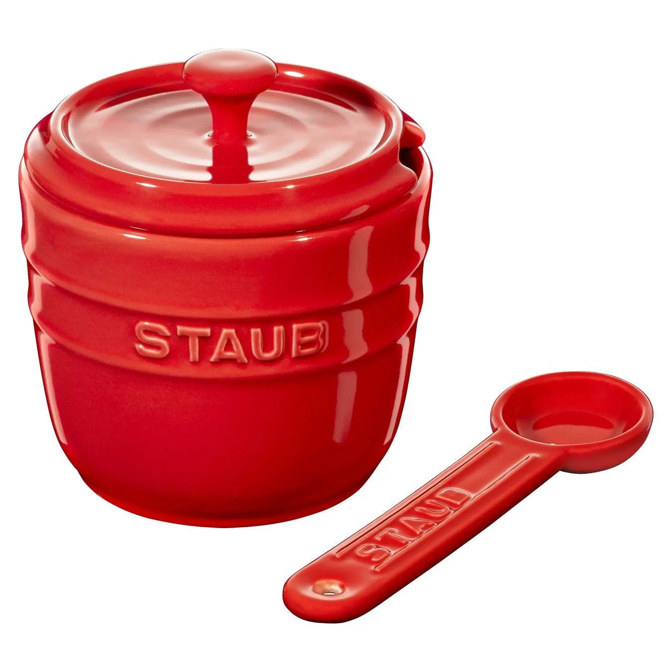 Staub Zuckerdose 9 Cm, Keramik, Kirsch-Rot 2 Staub Zuckerdose 9 Cm, Keramik, Kirsch-Rot – Bild 2