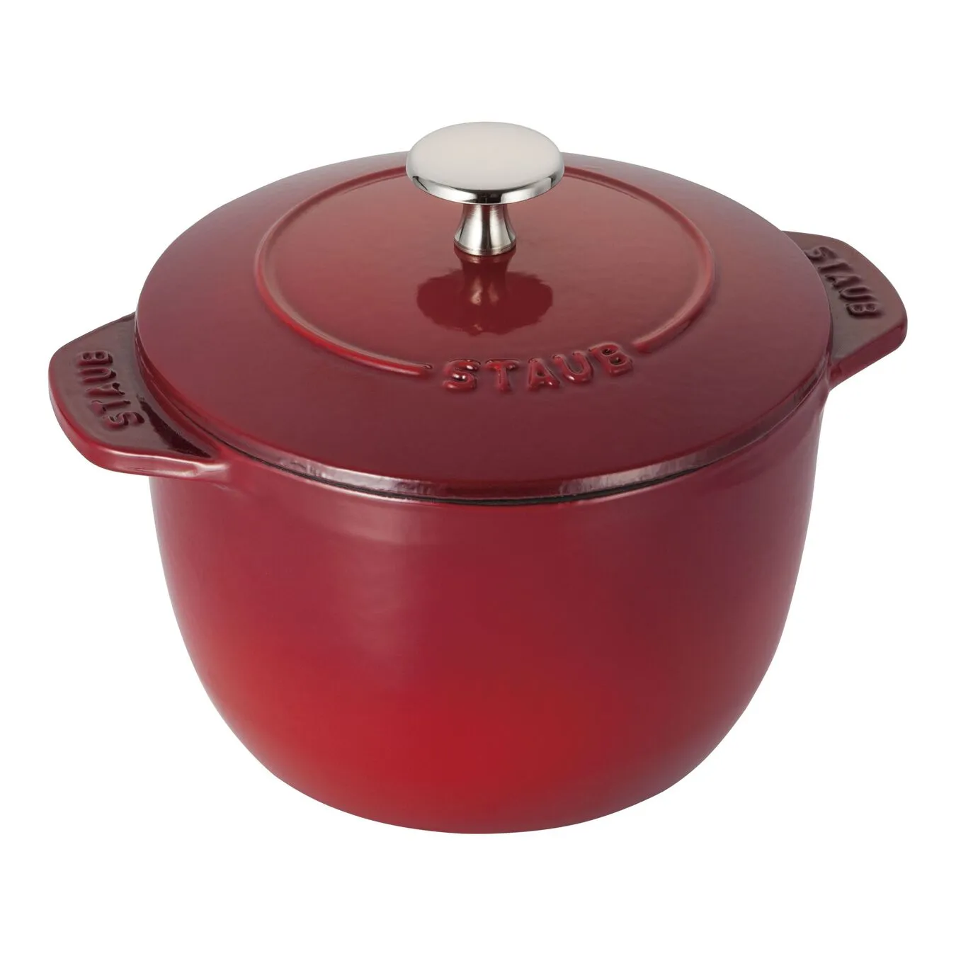 Staub Reis-Cocotte 16 Cm, Rund, Kirsch-Rot, Gusseisen 1 Staub Reis-Cocotte 16 Cm, Rund, Kirsch-Rot, Gusseisen