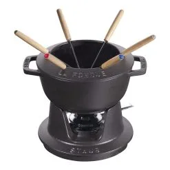 Staub Fondue Set 18 Cm, Schwarz