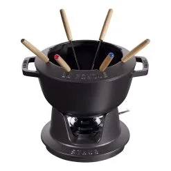 Staub Fondue Set 20 Cm, Schwarz