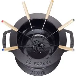 Staub Fondue Set 20 Cm, Schwarz -Messer Verkaufsgeschäft 40511 972 0 3