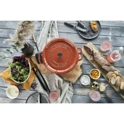 Staub Cocotte 28 Cm, Rund, Zimt, Gusseisen -Messer Verkaufsgeschäft 424418897