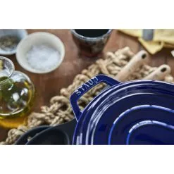 Staub Cocotte 33 Cm, Oval, Dunkelblau, Gusseisen -Messer Verkaufsgeschäft 424419733