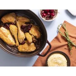 Staub Cocotte 33 Cm, Oval, Grenadine-Rot, Gusseisen -Messer Verkaufsgeschäft 424420853